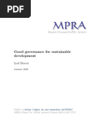 Good Governance For Sustainable Development: Munich Personal Repec Archive