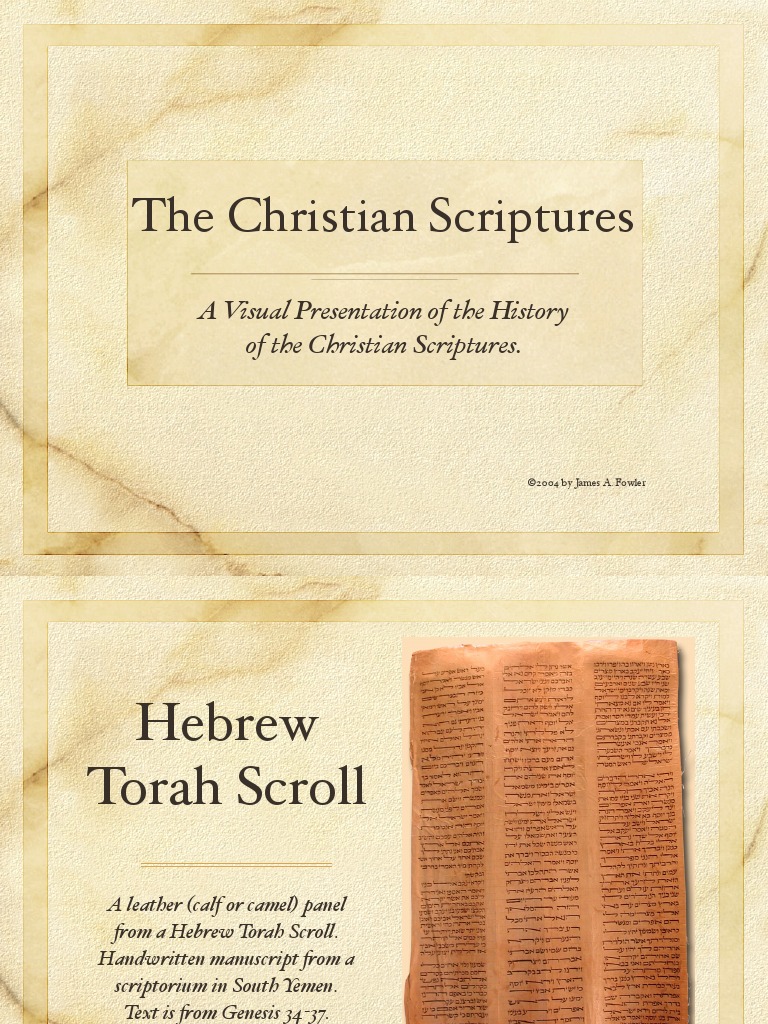 A Visual Presentation of The History of The Christian Scriptures | PDF