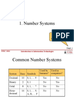 Number Systems: Location in Course Textbook