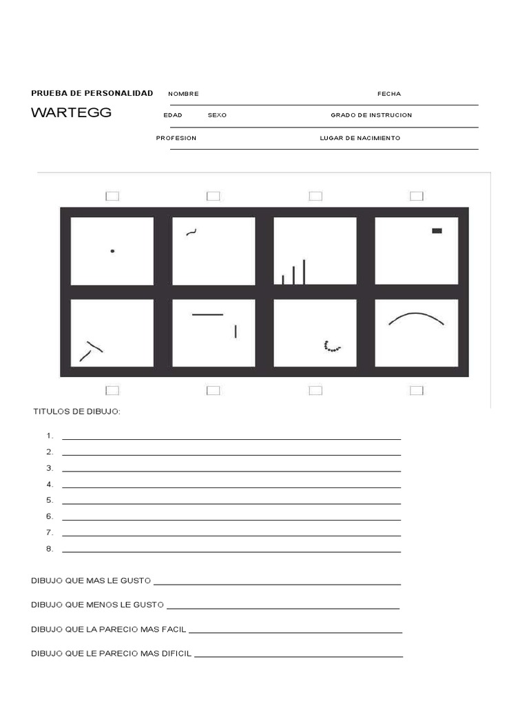 Ejemplo de Test de Wartegg Resuelto | PDF