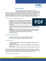 Telephone Etiquette PDF