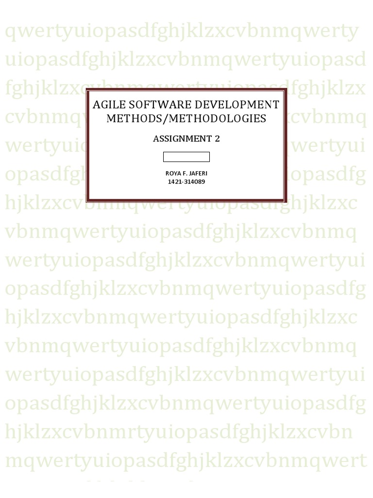Agile Software Development Methods | PDF | Agile Software Development ...
