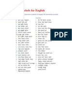 Phonetic symbols for English