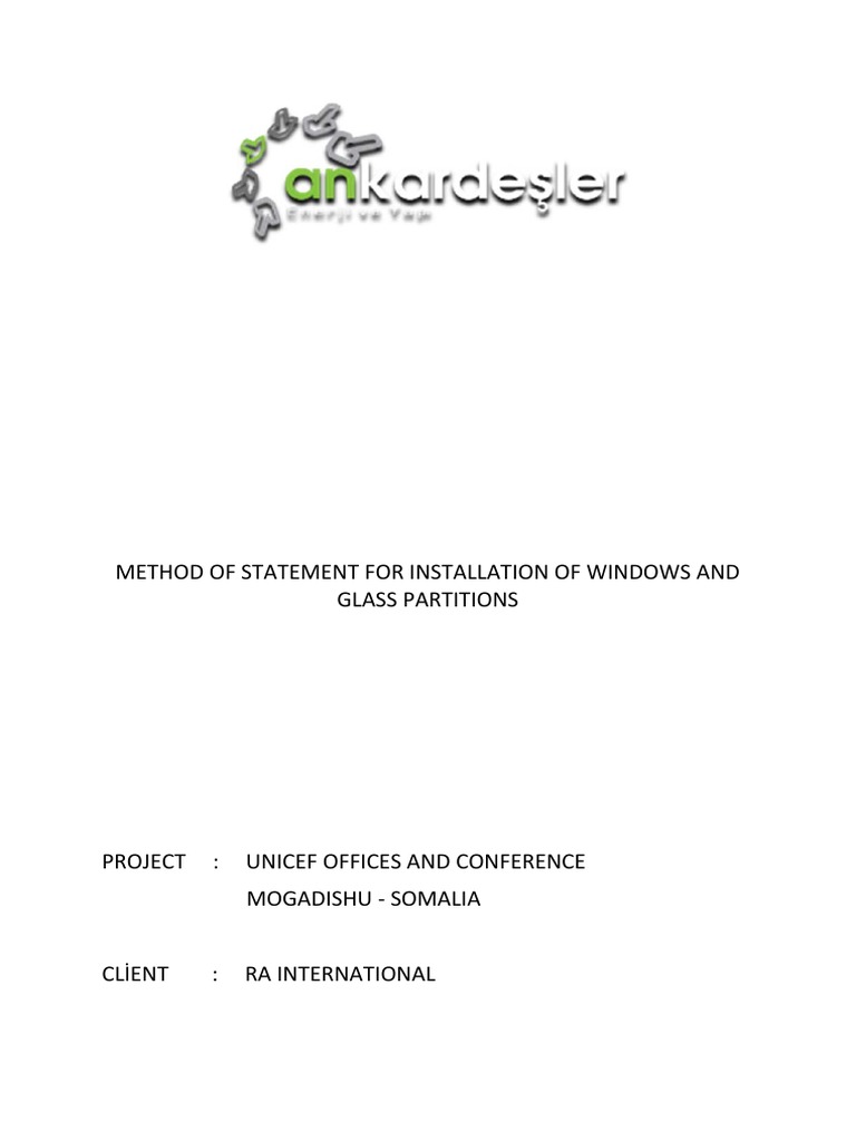 Method Statement for Glass Partition Installation | PDF | Personal ...