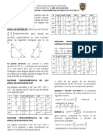 GUIA No. 11 FUNCIONES TRIGONOMETRICAS PARA ANGULOS DE 30,45 Y 60