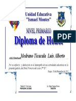 Diploma de Honor 2012