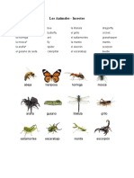 Animals Vocabulary Short List W Pics