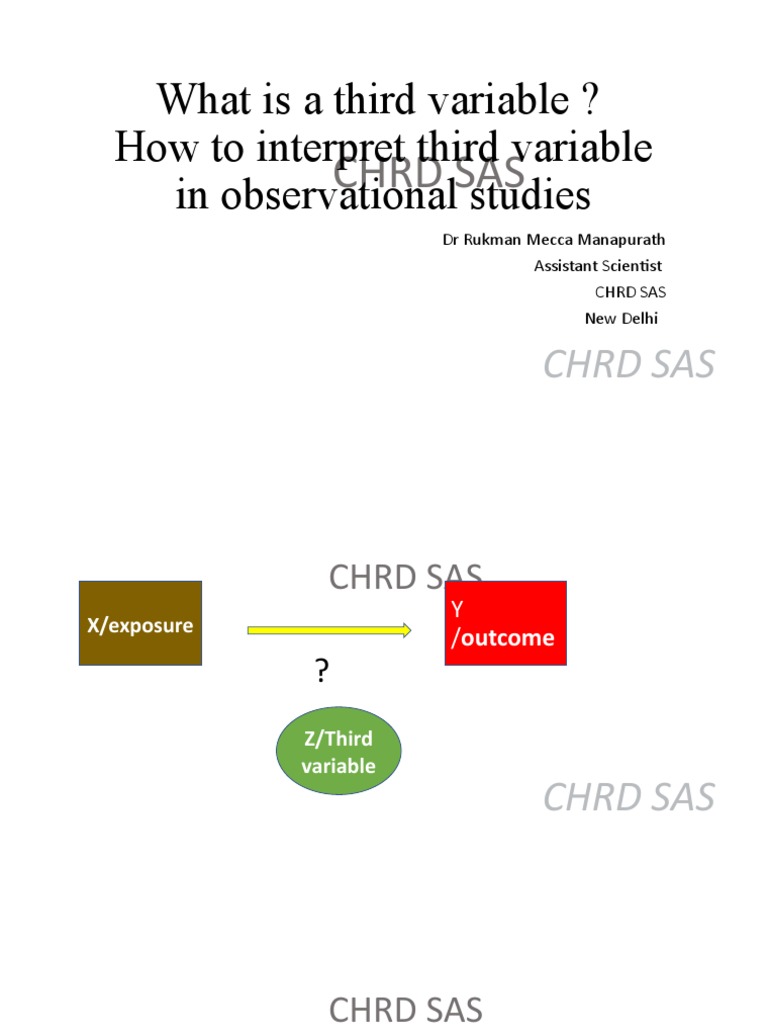 Third Variable in Observational Studies | PDF | Confounding ...