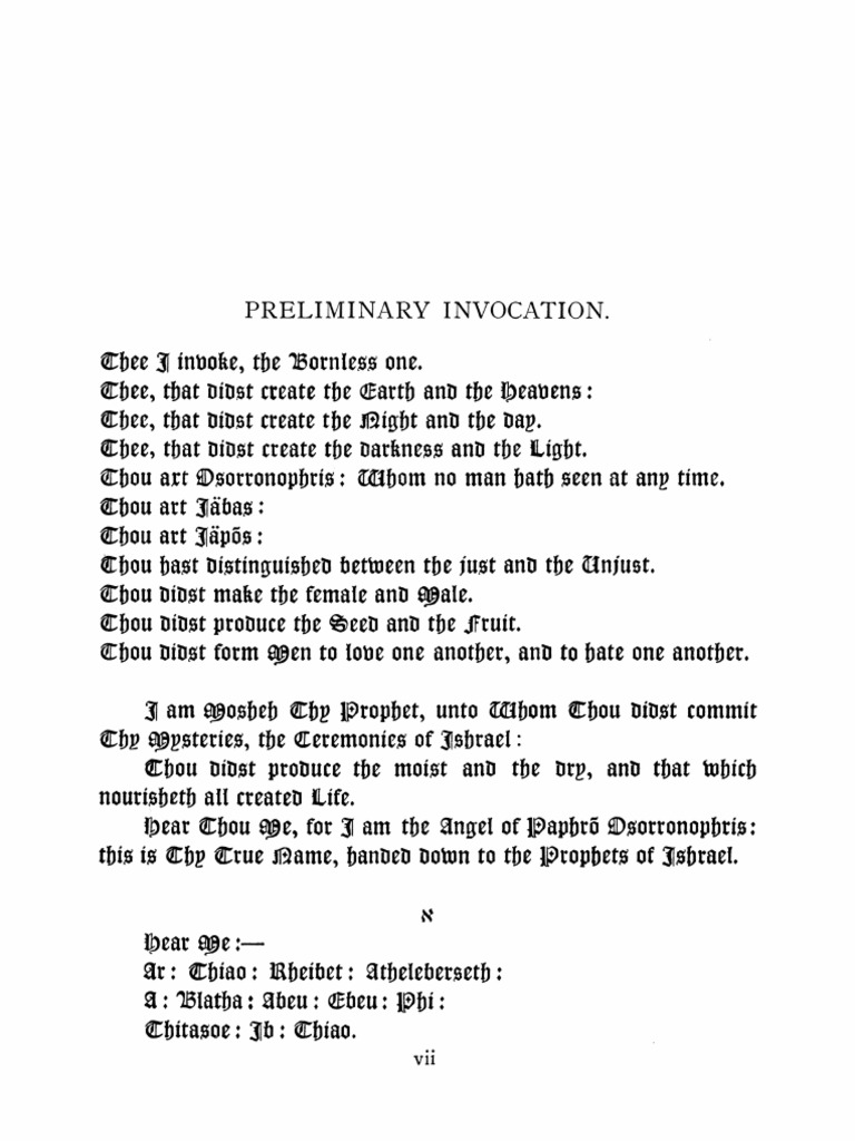 Preliminary Invocation of The Goetia | PDF | Thelema | Aleister Crowley