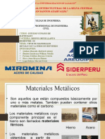 Materiales metalicos y acero reforzado