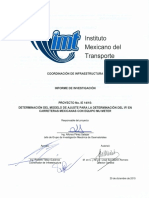 Determinación de IFI en Carreteras Con MuMeter - Instituto Mexicano Del Transporte 2015