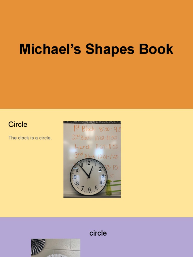 Michael's Shapes Book | PDF