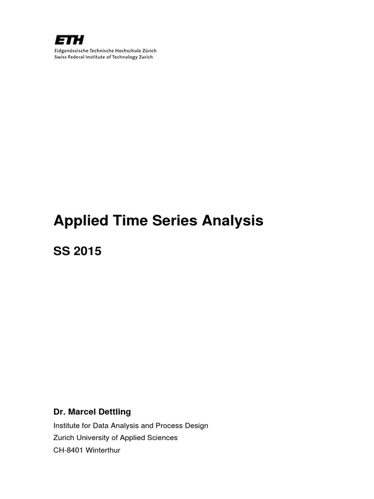 Applied Time Series Analysis Overview | PDF | Time Series | Stationary ...