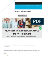 Questions That People Ask About The IVF Treatment