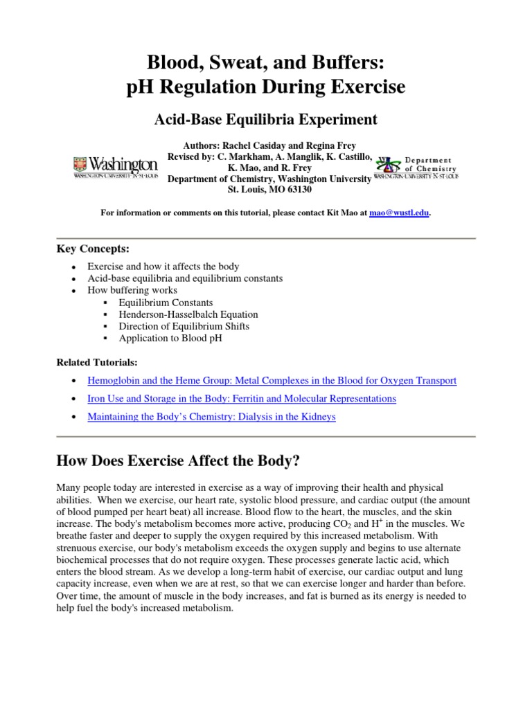 Blood Buffers Buffer Solution Acid