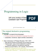 Prolog: Programming in Logic: With Some Mention of Datalog and Constraint Logic Programming