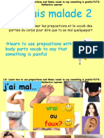 Je Suis Malade 2: Learn To Use Prepositions With Body Parts Vocab To Say That Something Is Painful