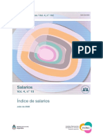 Indice de Salarios en Argentina.