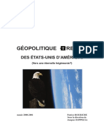 Géopolitique Orbitale Des Etats-Unis d'Amérique - Mémoire de Maîtrise de Patrice Bouriche 2001