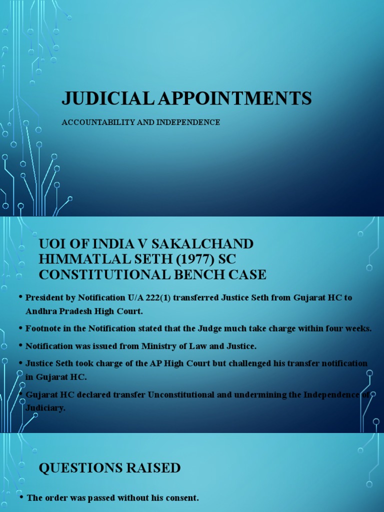 Judicial Appointments Accountability and Independence PDF Supreme