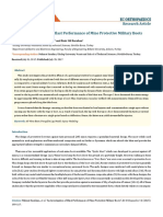 Cronicon: Research Article An Investigation of Blast Performance of Mine Protective Military Boots