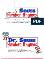 DR Seuss Number Rhymes