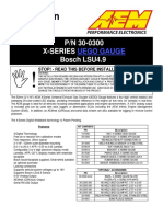 Instruction Manual: P/N 30-0300 X-Series Bosch LSU4.9