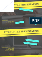 Title of The Presentat ION