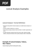 Lexical Analysis Examples