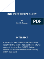 Intersect Except Query: by Neil A. Basabe