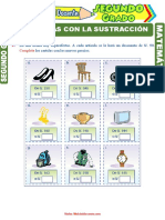 Problemas de La Sustracción para Segundo Grado de Primaria