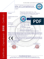Certificate of Compliance: Certificate's Holder: Pingyang Yijie Mask Co., LTD