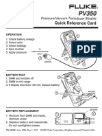 Quick Reference Card: Pressure/Vacuum Transducer Module
