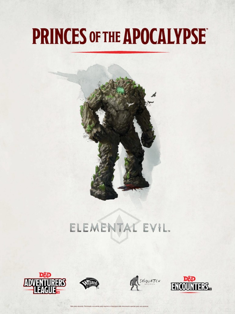 Princes of The Apocalypse (Aventura Introdutória) .En - PT | PDF | Dungeons &amp; Dragons | Tsr ...