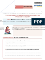 Ficha de Autoaprendizaje Personal Social Sesion Evaluación Tercer Grado