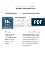 Physical Properties: Performance Task in Integrated Science 7