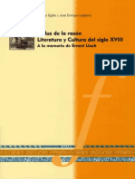 La Luz de La Razón. Literatura y Cultura Del Siglo XVIII PDF