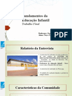 Trabalho Final - Fundamentos da Educação Infantil