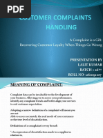 Download CUSTOMER COMPLAINTS HANDLING PPT by lalitchaudhary57 SN47820278 doc pdf