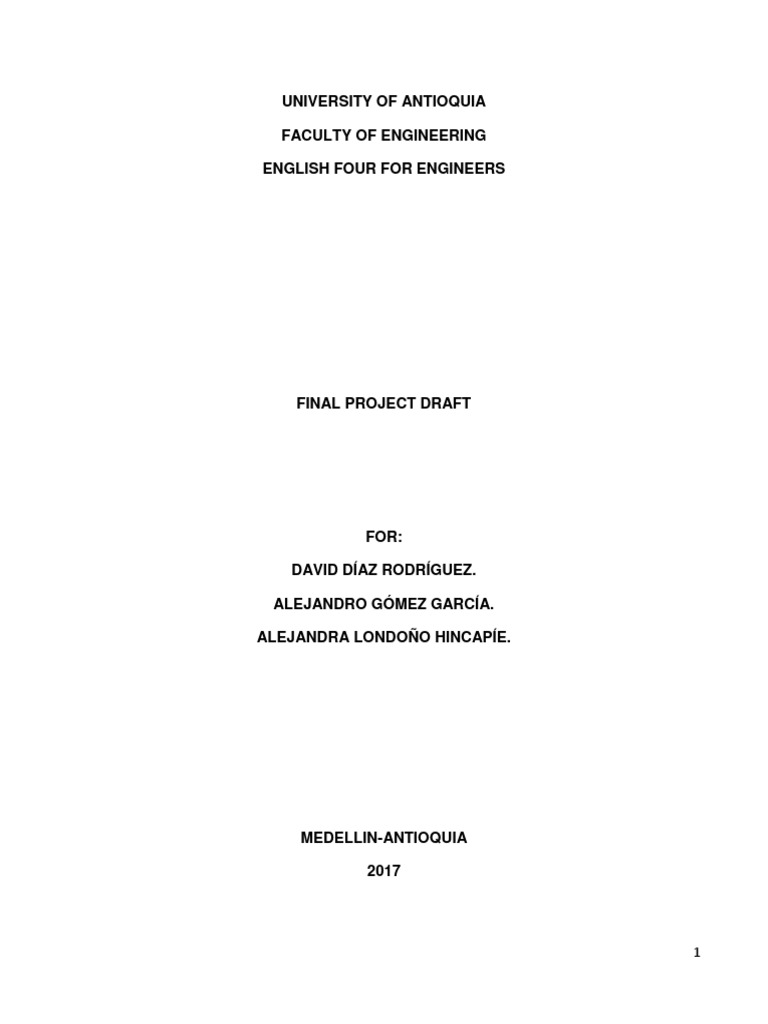 Final Project Draft Number 1 PDF Pollution Waste