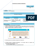 Planificación de La Sesión de Aprendizaje