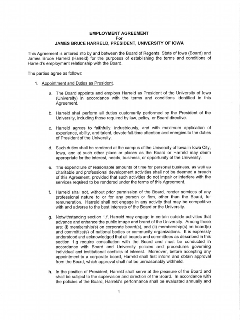 Harreld Contract 2019 PDF PDF