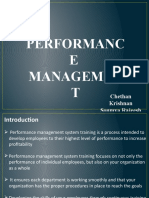 Performanc E Managemen T: Chethan Krishnan Soumya Rajeesh