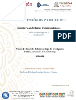 Desarrollo de la metodología - Reporte