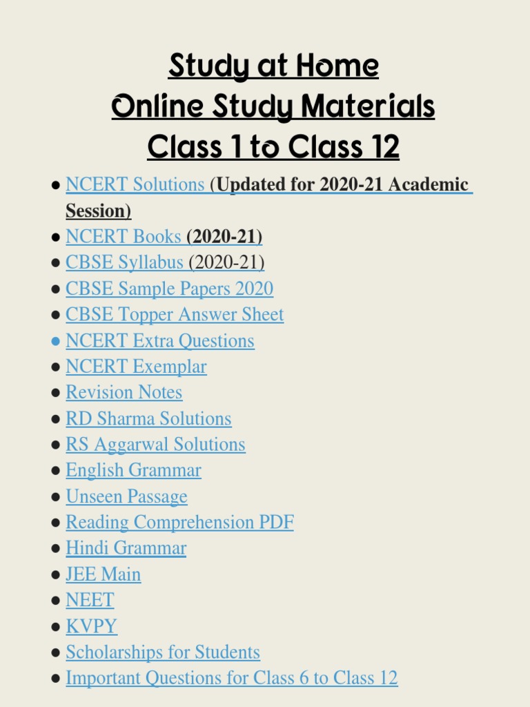 Comprehensive Study Materials for Students | PDF | Vocational Education ...