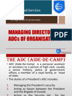 Managing Directors As Organisational ADCs Corporate Organisations Version