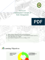 ACT1110 Fundamental Concepts of Risk Management