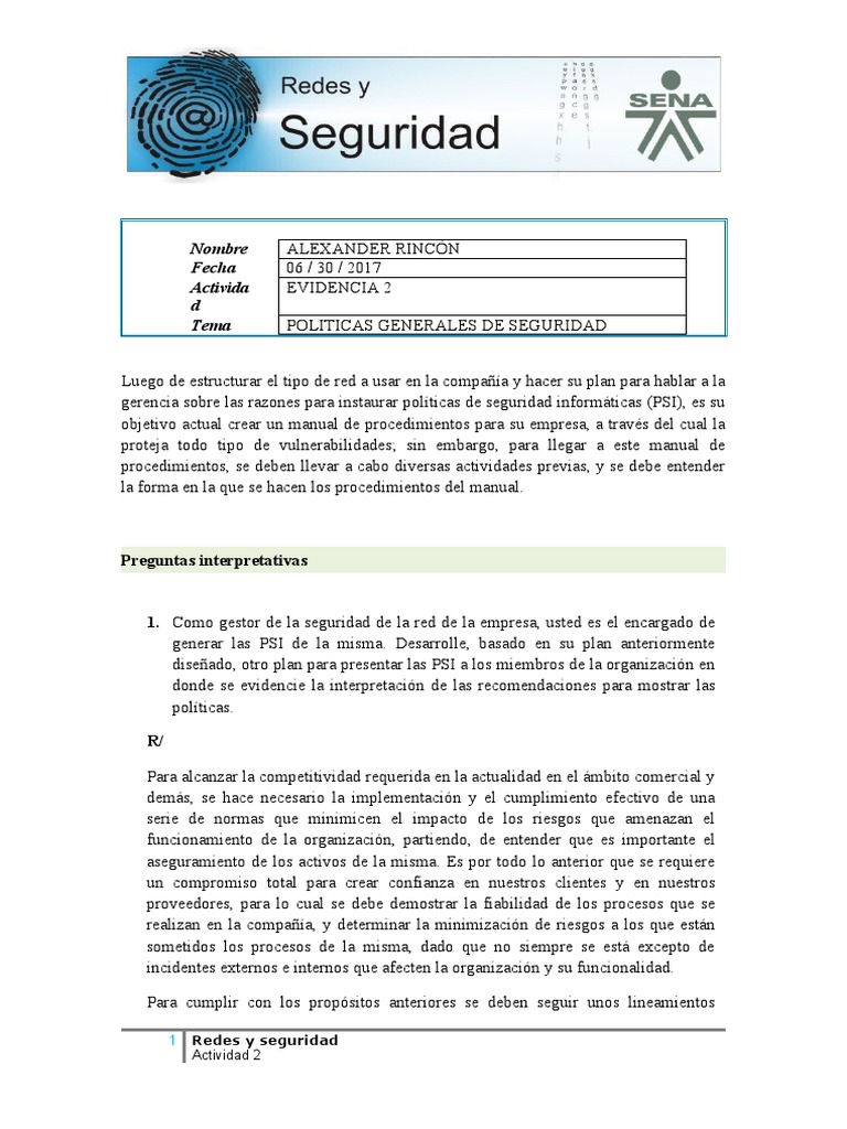 Actividad 2 REDES Y SEGURIDAD | PDF | Servidor (Computación) | Red de ...
