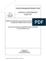 Sales Tax (Person Exempted From Payment of Tax) Order 2018