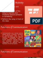 FUNCTIONS OF COMMUNICATION - Continuation